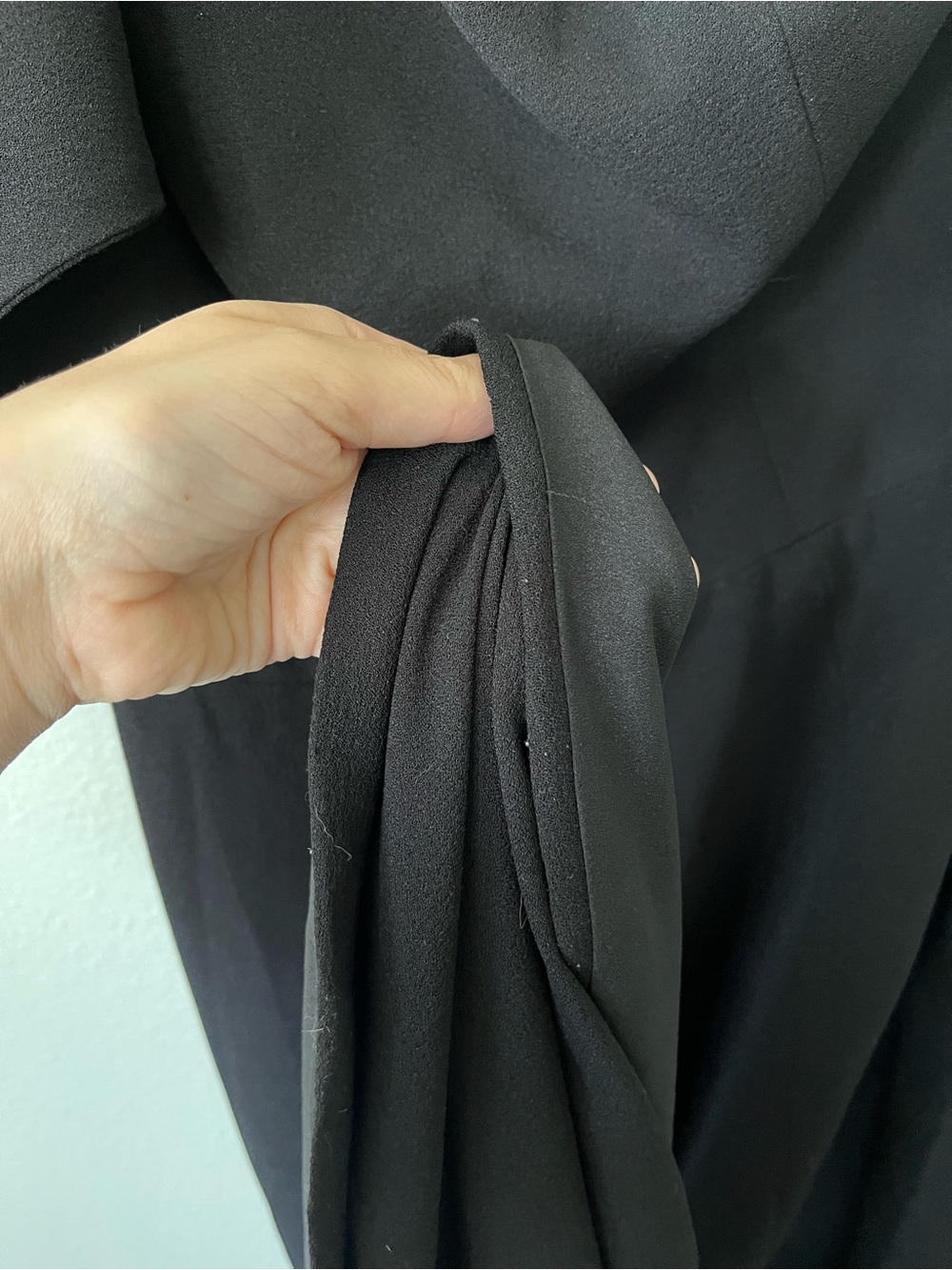 Dress The Population Georgina One Shoulder Crepe Black Gown Women's Size L - Picture 15 of 16